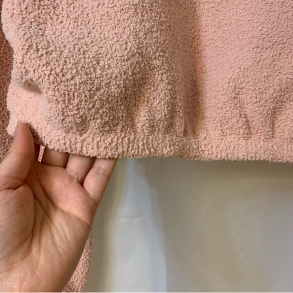 BuffBunny Collection Loop Yarn Crop Top Sweater Desert Rose Pink Size Medium - Picture 4 of 14